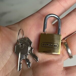 COACH Vintage Lock and Keys for Luggage Travel Bags & Briefcases 90s Y2K Brass